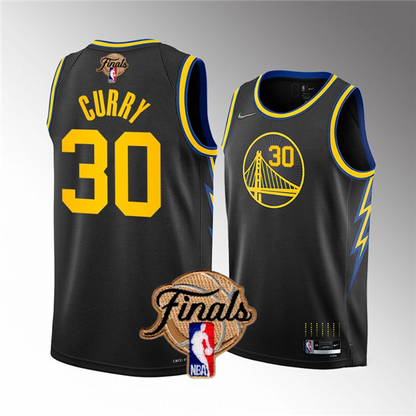 Women Golden State Warriors #30 Stephen Curry 2022 Black NBA Finals Stitched Jersey